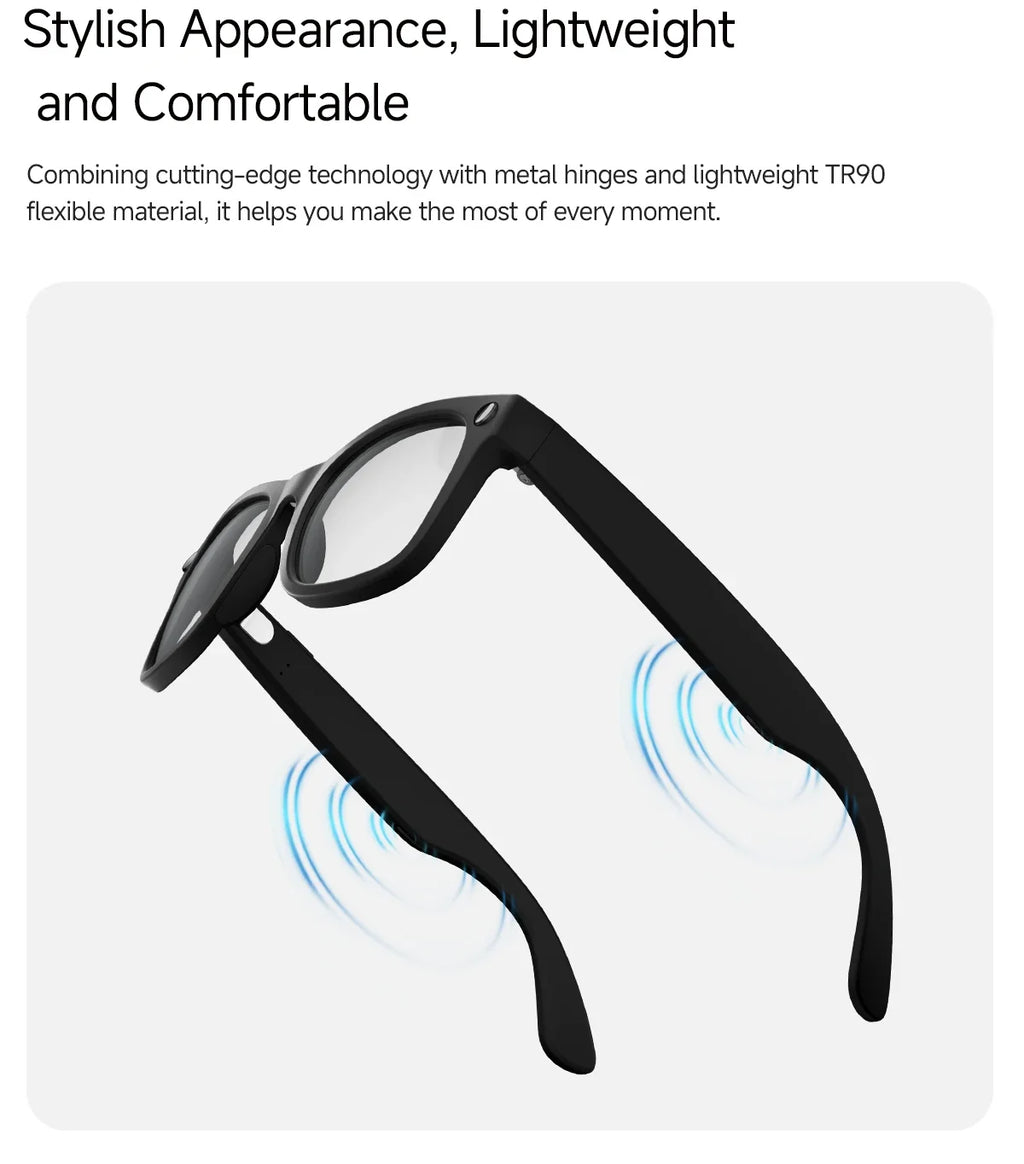 2026 New Smart Glasses 800W Take Pictures Record Al Translation WIFI Transmission AI Recognition GPT 2000MAH Music Smart Glasses