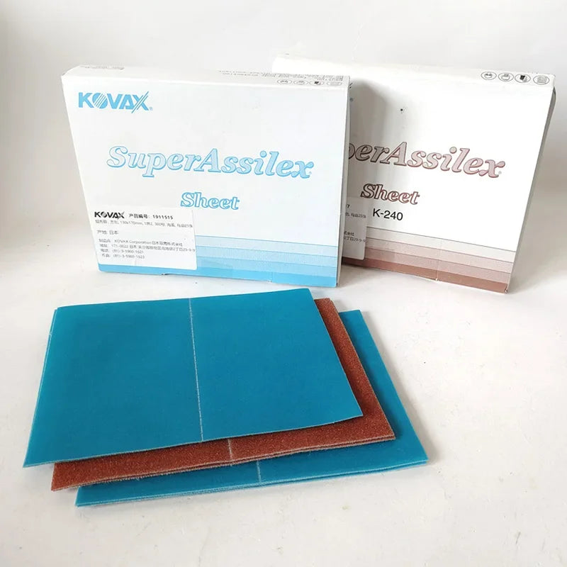 Japanese KOVAX soft film sandpaper 130 * 170mm with 2 grit, polishing sand 240-3000 mesh, 25 pieces