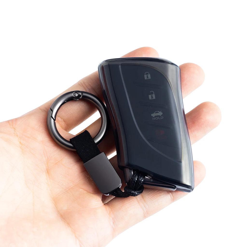 Slim Car Key Fob Case Cover Keychain For Lexus ES LS NX RX UX TX GX RZ LX 250 250h 300h 300e 350 450h 500 550 Black Transparent