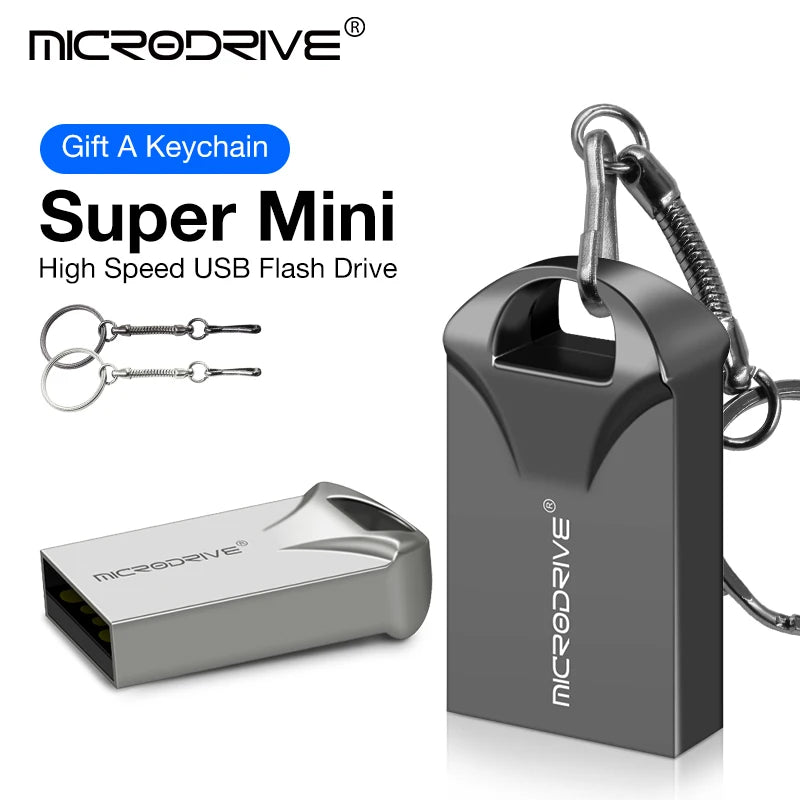 Super Mini USB Flash Drive pen 4GB 8GB 16GB 32GB 64GB 128GB with Key Ring Micro memory sticks Pen Drive USB Stick Car pendrive