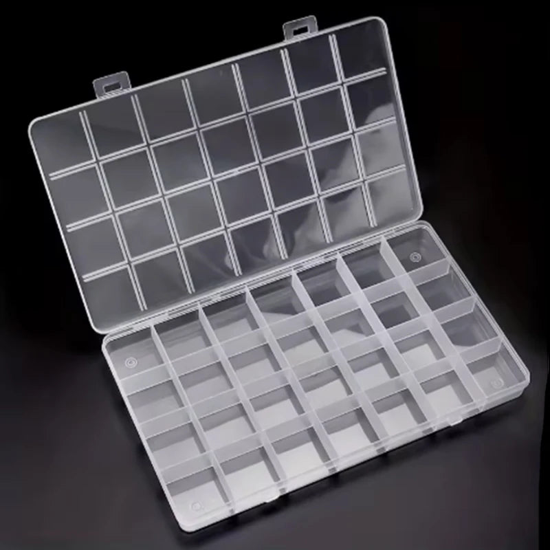 28-Compartment Plastic Organizer Box for Small Items Jewelry Beads Hardware Accessories Separation Tray Storage Container