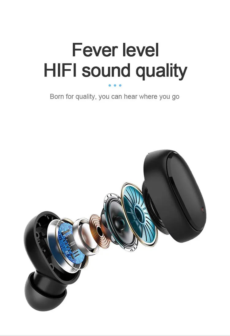TWS Headset HiFi Stereo Wireless Earphones Sport Music Bluetooth 5.1 Headphones Noise-Canceling Earbuds For iPhone Xiaomi Huawei