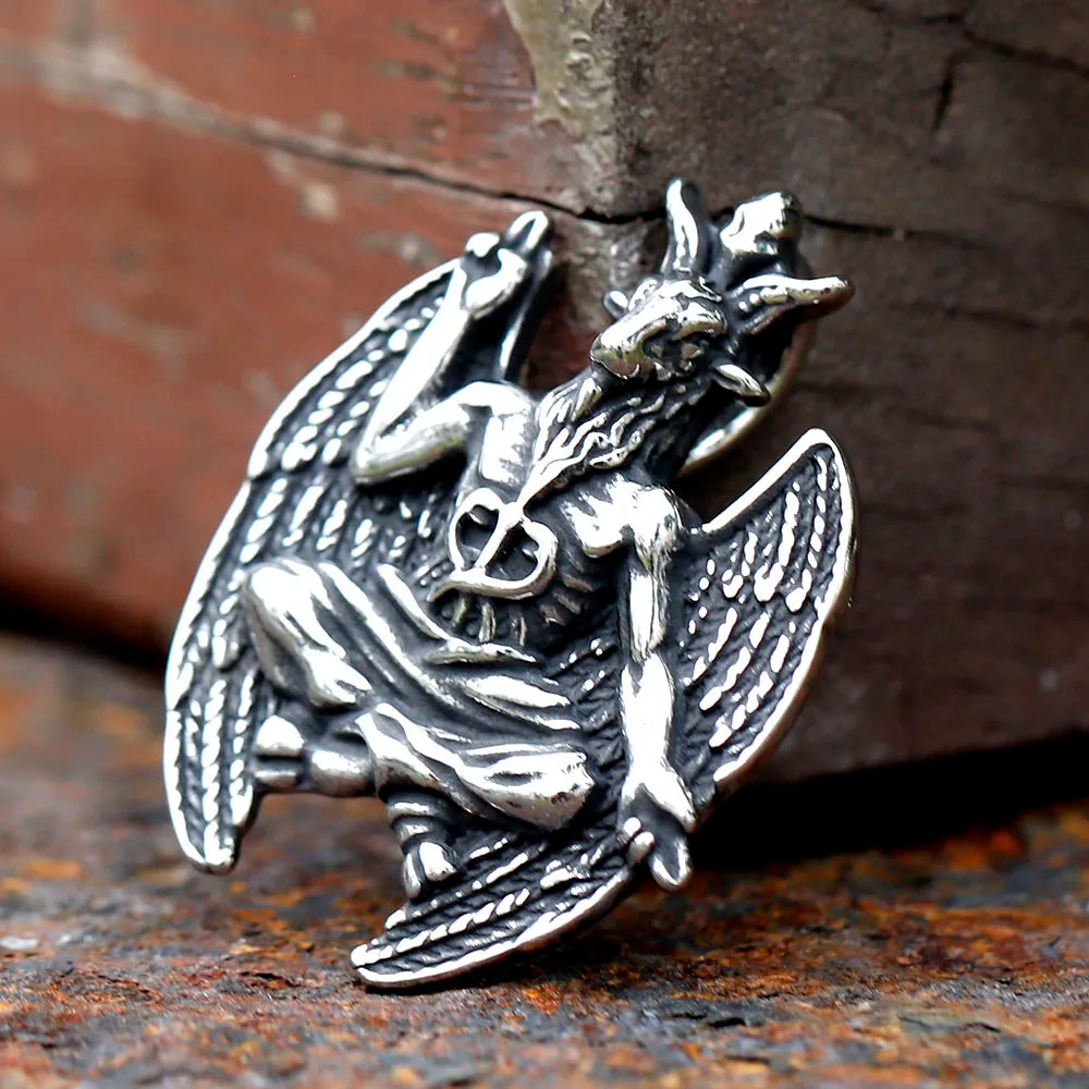 NEW Darkly Men's 316L Stainless-Steel Gothic Satan Goat Lucifer Pendant Necklace Animal Punk Jewelry For Boyfriend Gift