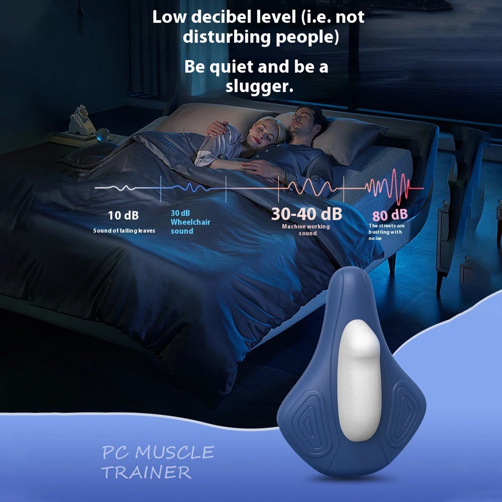 Elektrischer Beckenboden-Muskeltrainer, ergonomisches Kegel-Fitness-Trainingsgerät, wiederaufladbar für die Physiotherapie