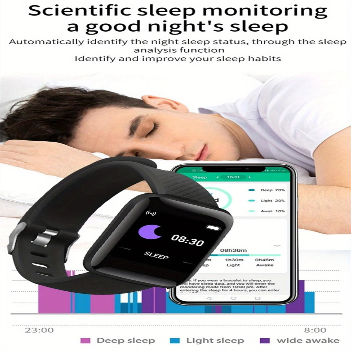 Slimhorlosie Vir Mans Vroue Polshorlosie Bluetooth Koppel Telefoon Musiekspeler Fiksheid Sport Armband Gesondheidsmonitor Digitale Horlosies
