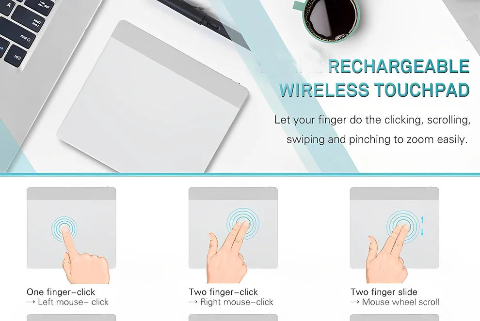 Trackpad: Wired, USB-C, Aluminum Mouse Pad Works with Windows 10/11