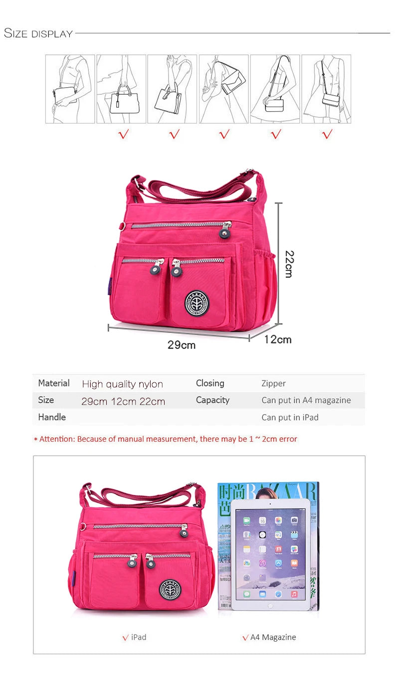 Luxury Handbags Women Bags Designer Purses And Handbags Fashion Nylon Crossbody Bags For Women 2022 New Travel Shoulder Bags Sac