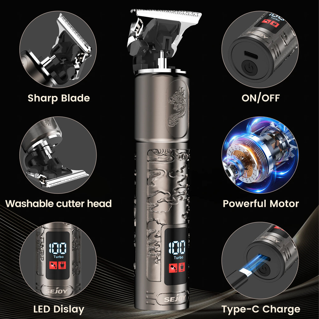 SEJOY Electric Hair Clipper for Men Professional Hair Cutting Machine Adjustable Precision  Adults Kids Cordless Hair Trimmers