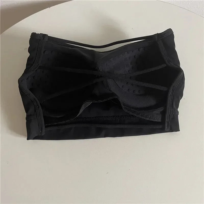 Nahtloses Tube Top aus Eisseide, sexy Wickel-Brust für Damen, Push-up-BHs, trägerlose Unterwäsche, einfarbige Bralette-Dessous-Oberteile