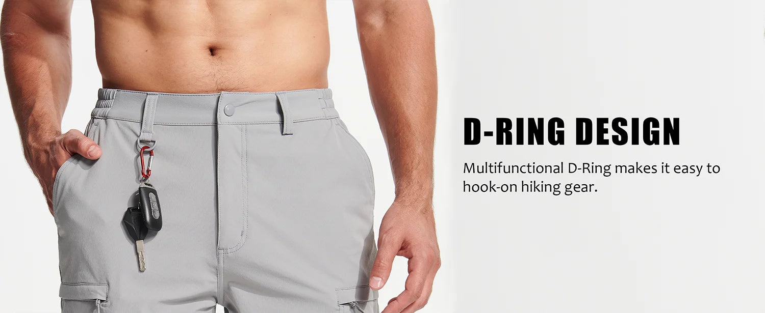 TACVASEN Summer Moisture Wicking Casual Shorts Mens Cargo Work Shorts Running Jogging Sports Bottoms Nylon Rip-Stop Short Pants