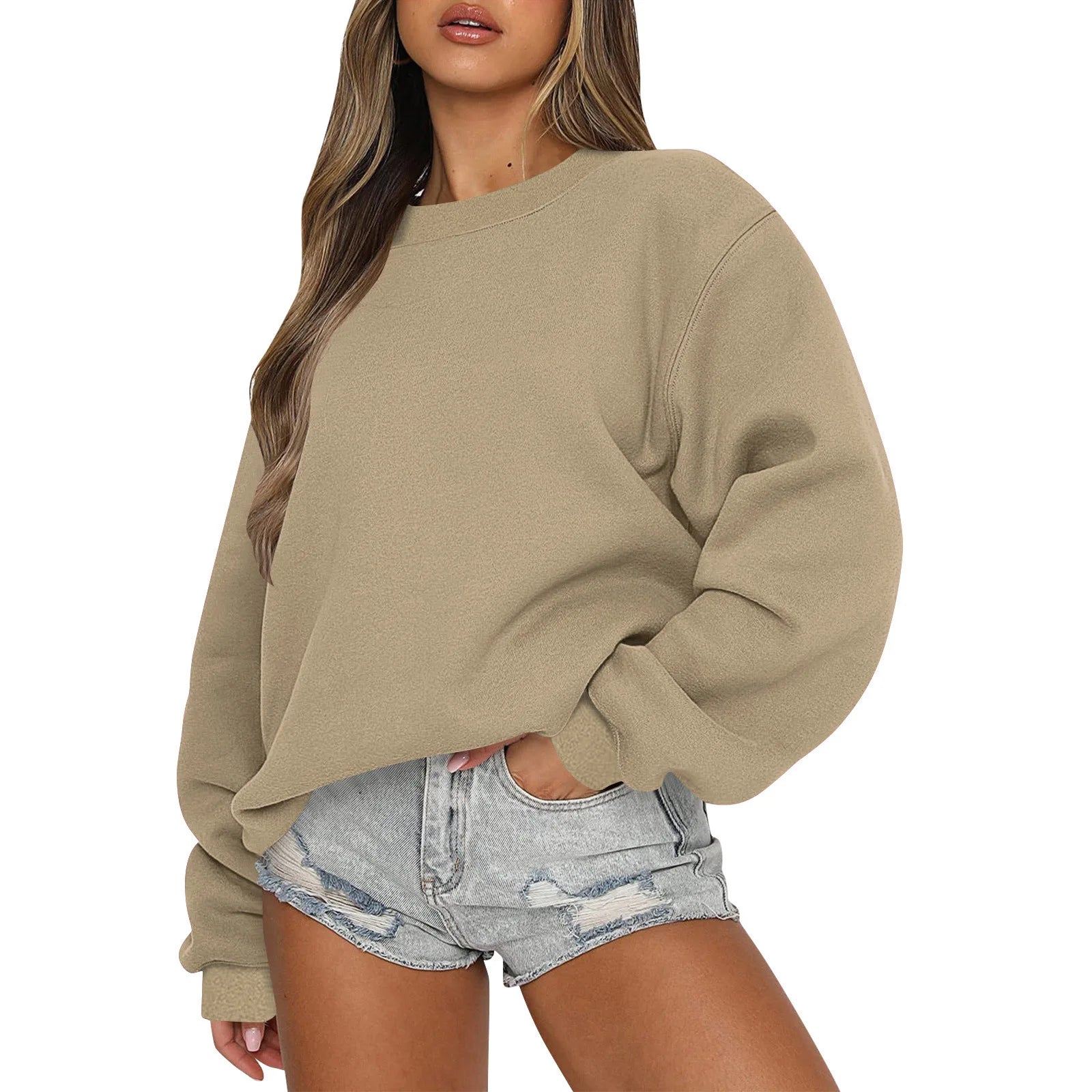 Womens Sweatshirts Oversized Crewneck Y2K Hoodies Fall Fashion 2025 Teen Girls Clothes Cute Winter Pullover Sweater