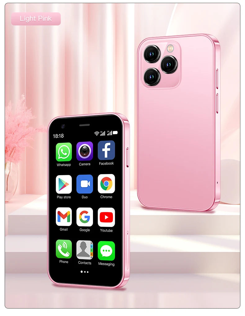 SERVO Mini Smartphone 3.0" Display 2GB+16GB 3G WCDMA Facial Recognition WiFi GPS Play Store Android Smart Phone Dual SIM Standby