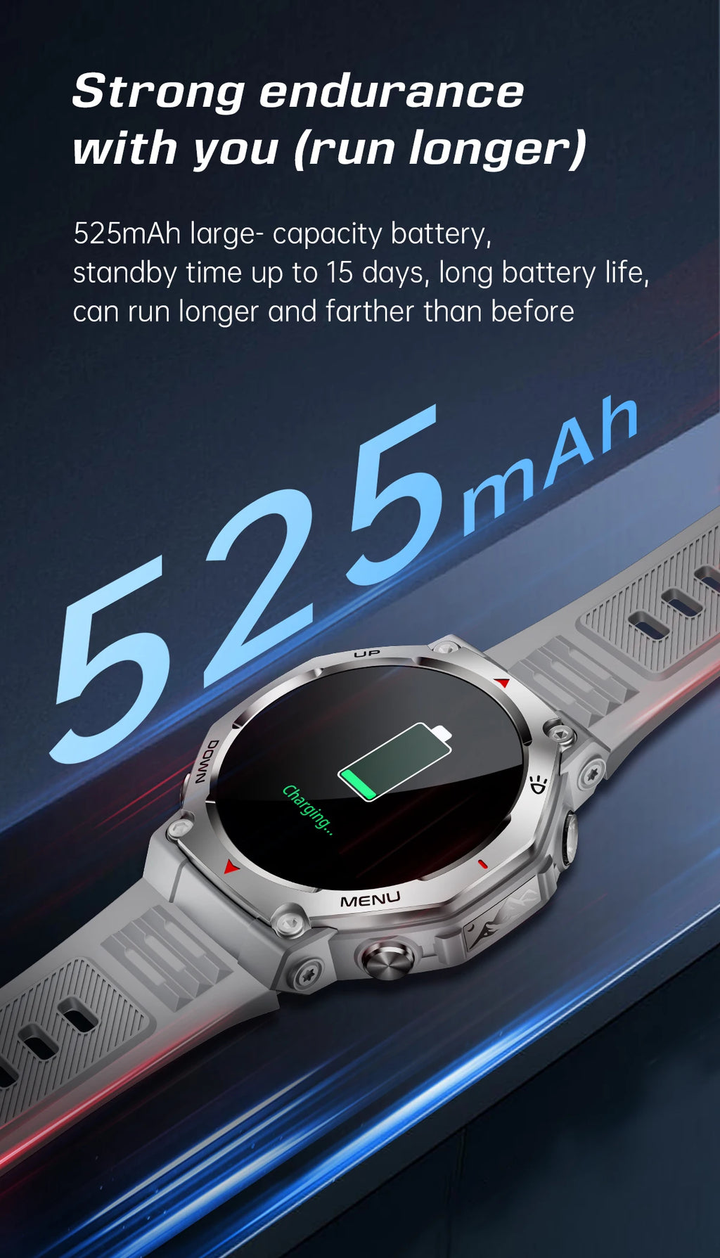 Smartwatch for iPhone Andriod,wireless call dialing,sports mode,incoming call and message push,fitness tracker,health monitoring