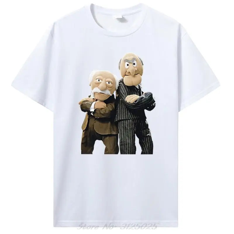 Statler And Waldorf Black T-Shirt Clothing Fashion 100% Cotton Good Quality Brand Cotton Shirt Style Cool Shirts