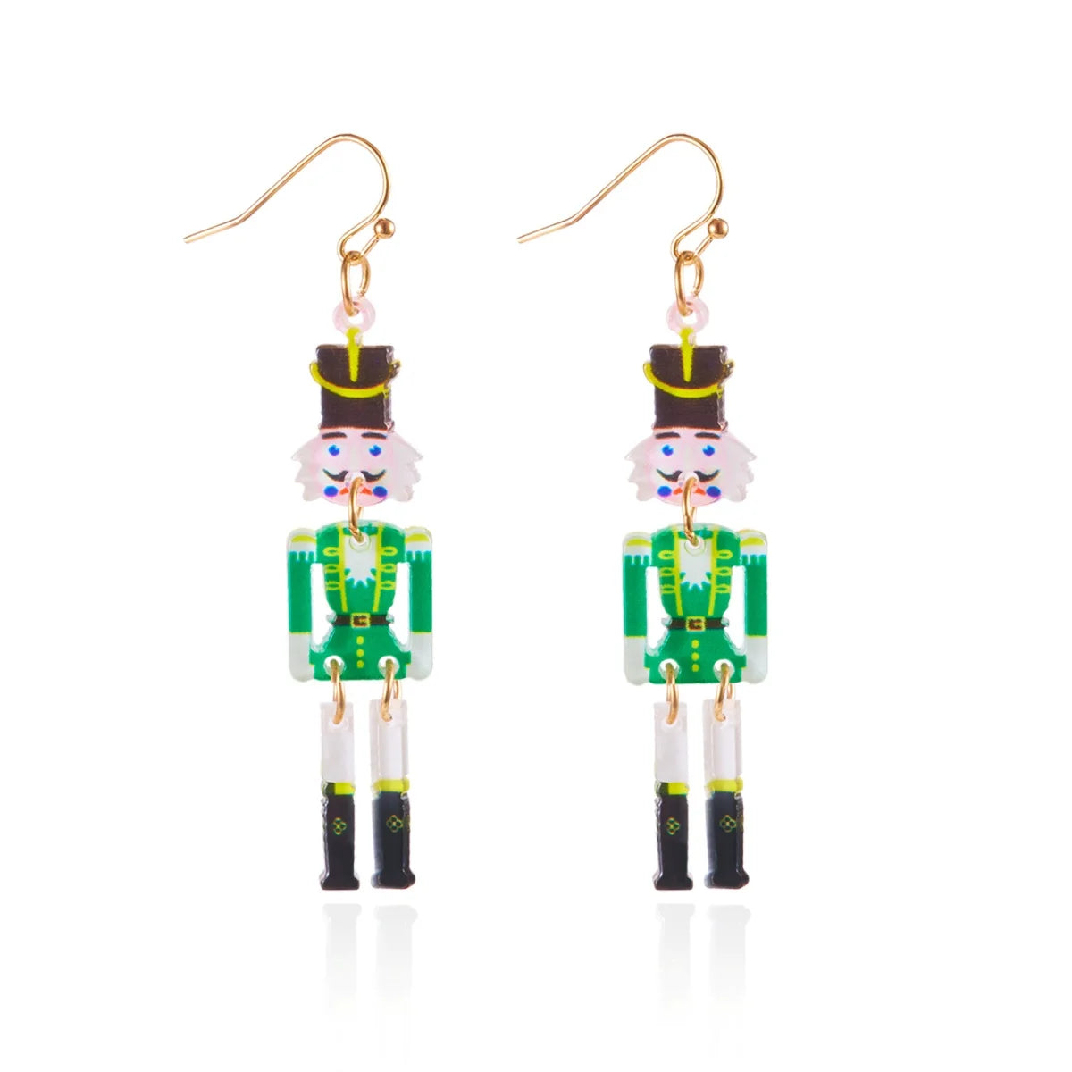 Christmas Acrylic Heart Santa Claus Deer Candy Crutch Xmas Tree Soldier Drop Earrings Cute Holiday Jewelry For Women Men Gifts