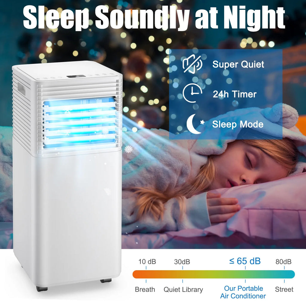 10000 BTU Portable Air Conditioner 3-in-1 Air Cooler w/Dehumidifier & Fan Mode