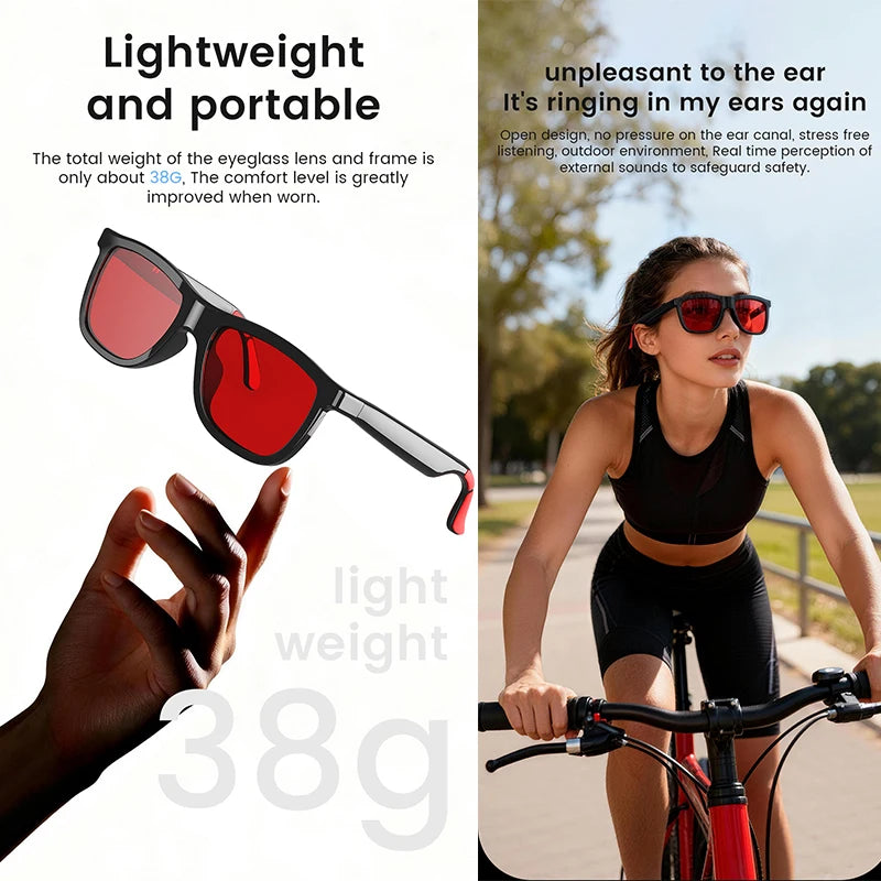 AI Smart Audio Glasses Touch to Color Changing IP65 AI Translation Sunglasses Noise-reducing HD Call Music Play Men Women 2026