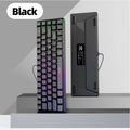 GOOJODOQ Mini 60% Gaming Keyboard Portable Wired Portable Wired Mechanical Keyboard RGB Backlit 68 Key Ultra-Compact Keyboard