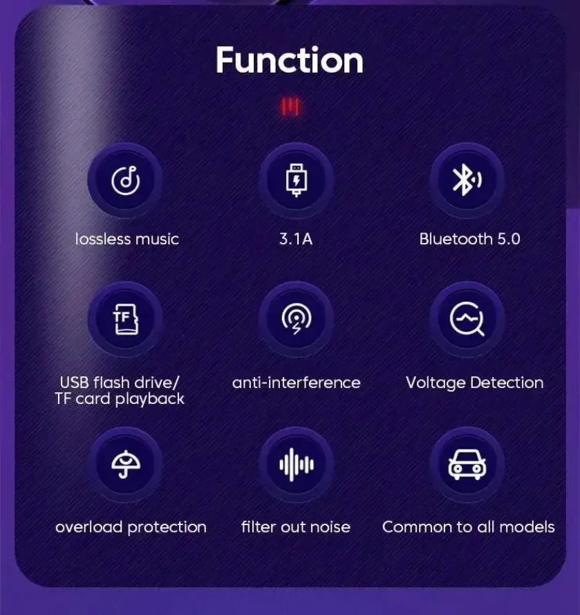 XIKCU LED MP3 Car Bluetooth FM Hands-Free Bluetooth-compaitable 5.0 Transmitter 3.1A QC3.0 PD Type C Dual USB Car Charger