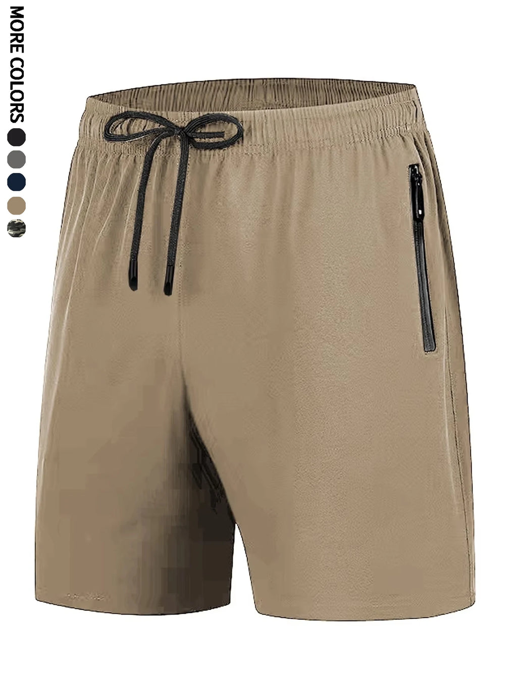 Men's Summer Drawstring Quick Dry Shorts For Running,Breathable With Zipper Pockets,Fitness, Training7022