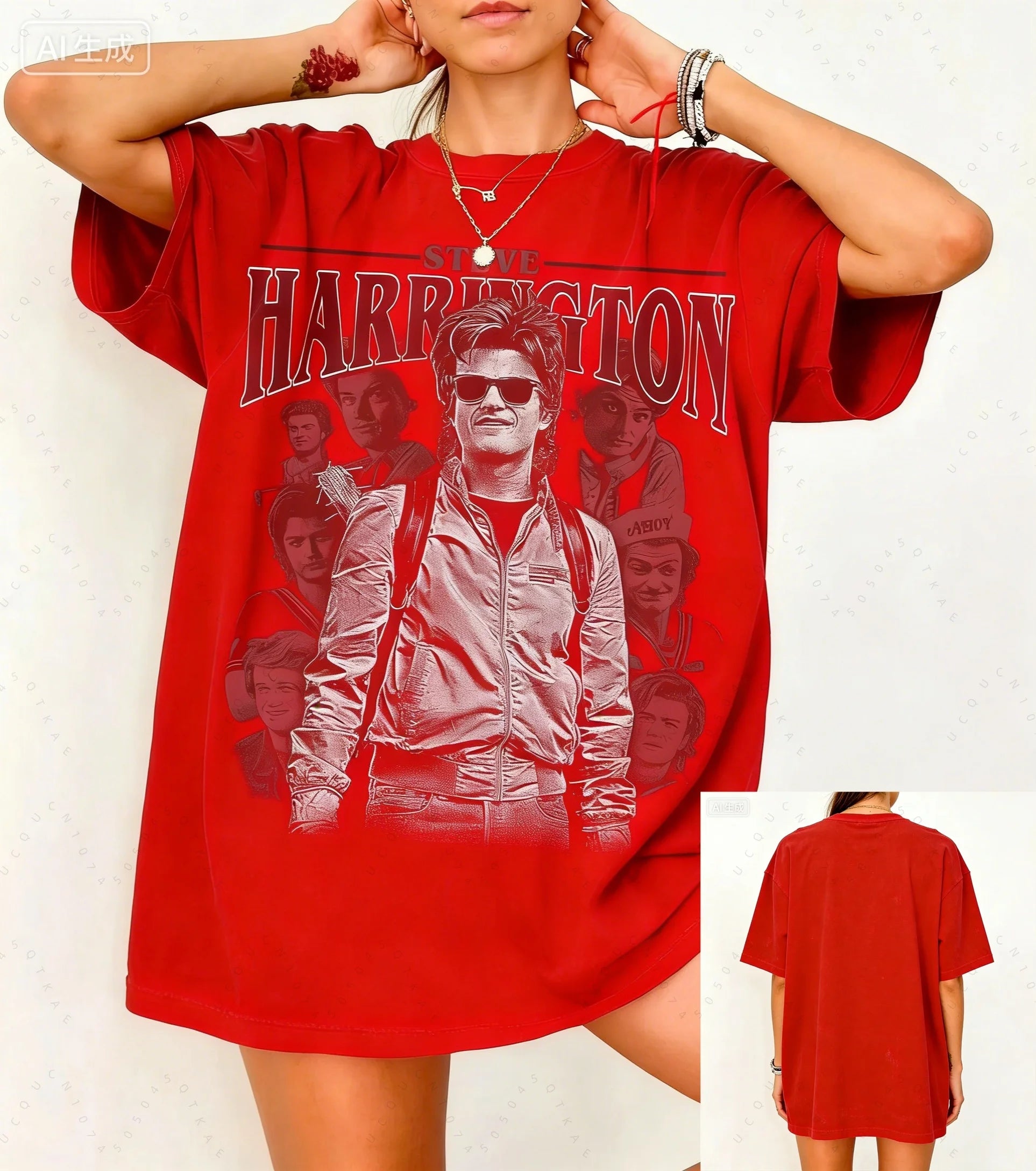2026 Hot Sell Classic Steve Harrington T-Shirt Unisex Graphic Tee 80s Tv Show Shirt Retro Vintage Clothing Fan Gifs T Shirt Tops