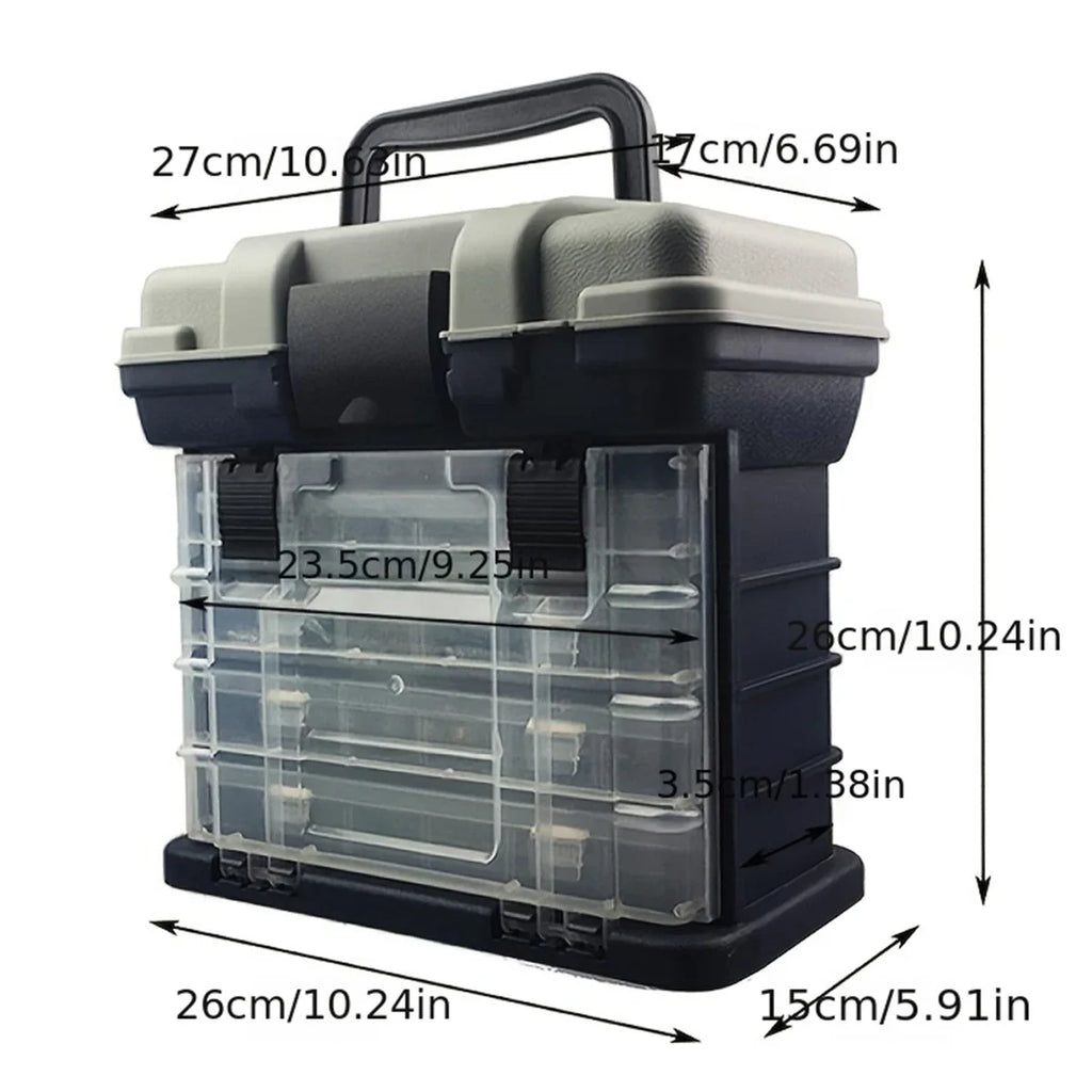 Multifunction Fishing Tackle Box Portable Lure Accessory Storage Box Angling Tool Case Handheld Organizer for Fishing Gear