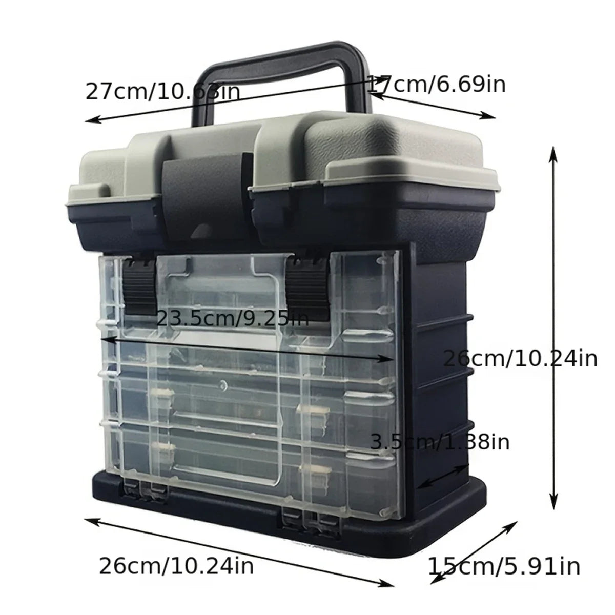 Multifunction Fishing Tackle Box Portable Lure Accessory Storage Box Angling Tool Case Handheld Organizer for Fishing Gear