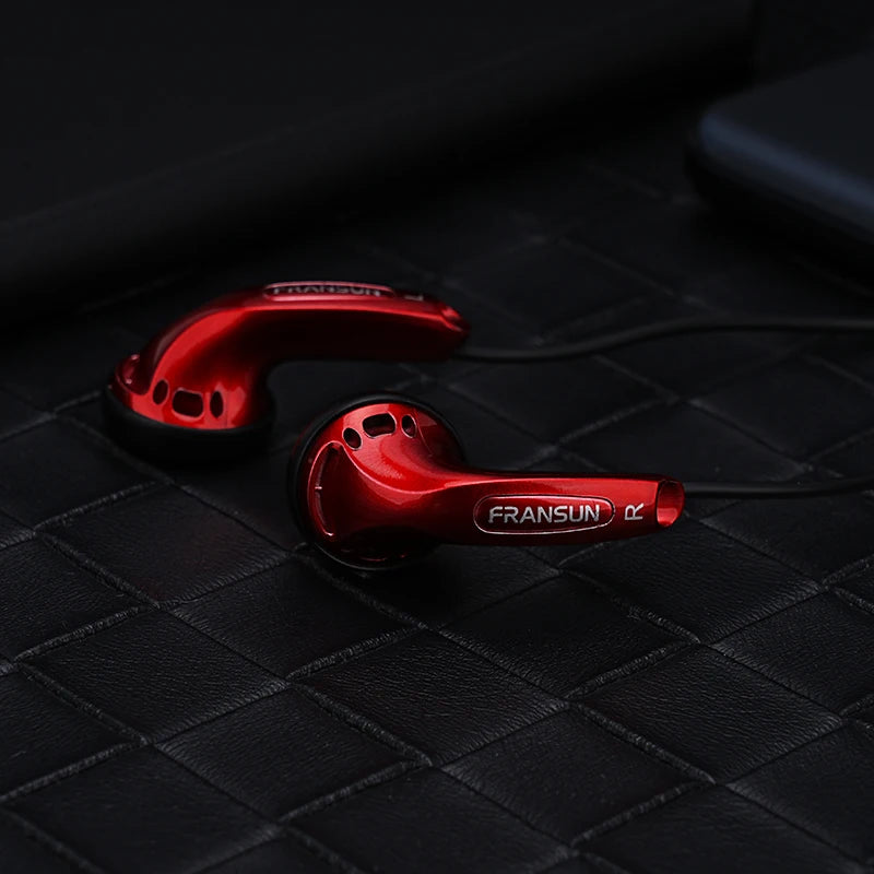 Fransun 1st Gen Flat-Head Earphones 15.4mm Dynamic Driver Earbuds 15.4mm Dynamic HiFi Sound Tears-of-Regret Headphones With Mic