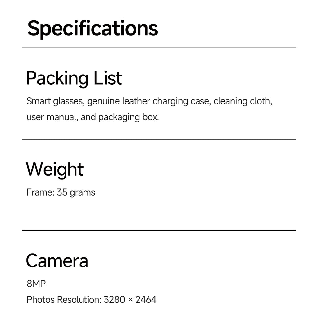 2026 New Smart Glasses 800W Take Pictures Record Al Translation WIFI Transmission AI Recognition GPT 2000MAH Music Smart Glasses