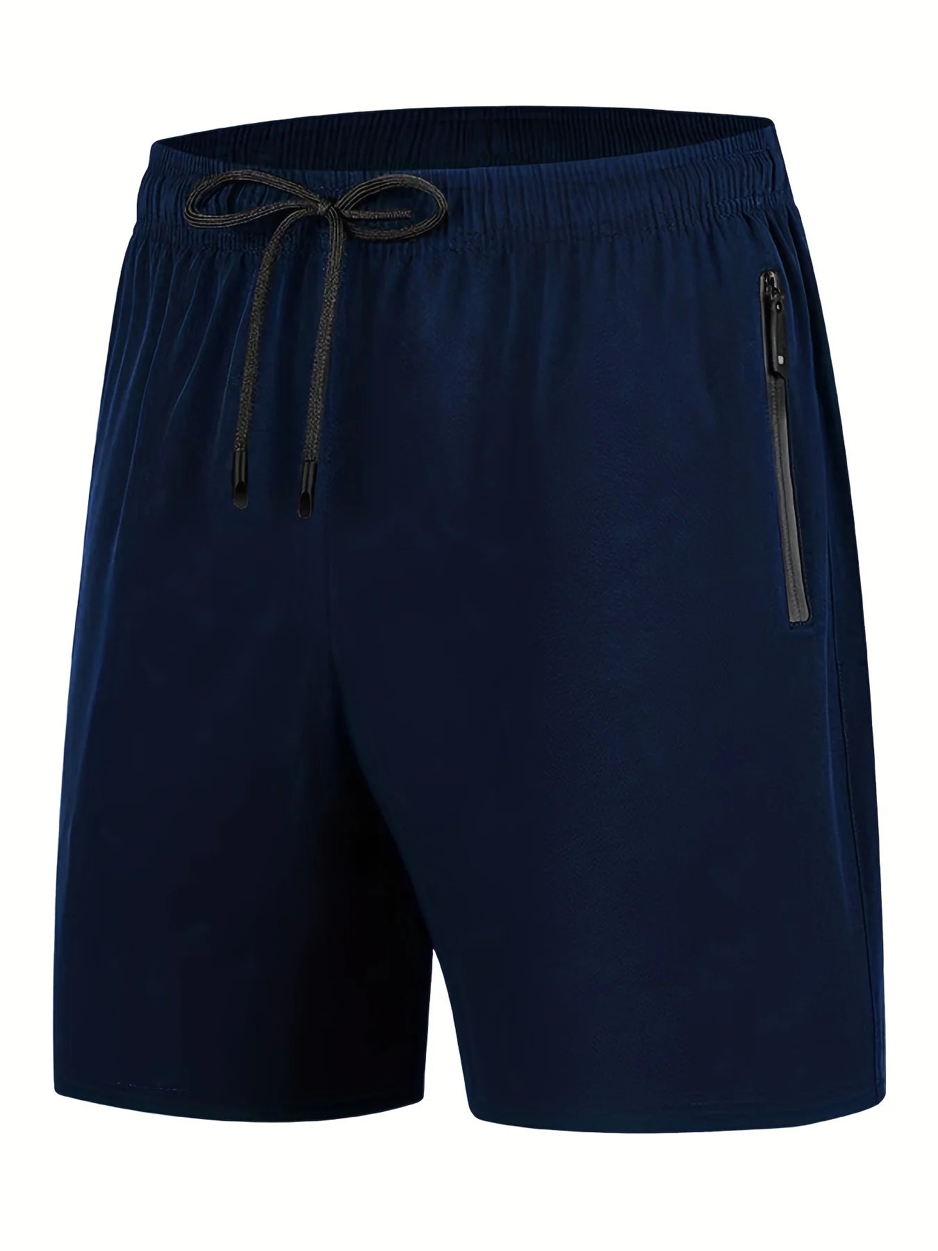 Men's Summer Drawstring Quick Dry Shorts For Running,Breathable With Zipper Pockets,Fitness, Training7022