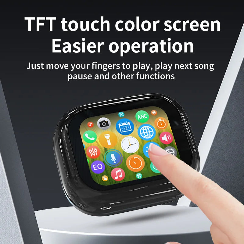 Smart Touch Screen Headphones 144 Languages Real Time Translation Bluetooth Earphone 6 Mic ANC ENC Cancelling Wireless Earbuds