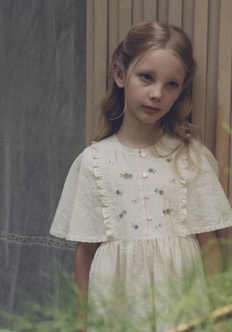 2025 New Elegant Girl Dress LOU Exquisite Embroidery Children Princess Dress Flower Girls Party Dresses Summer Baby Costume