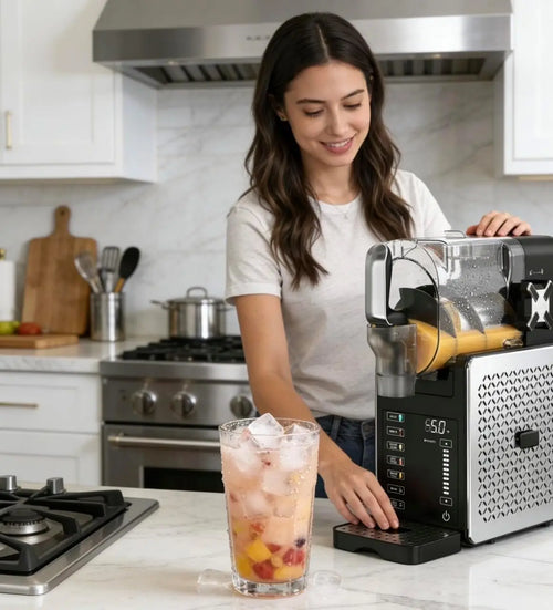 200W Slush Ice Machine with Self-Cleaning & 5 Programs – 1.9L Tank for Cocktails, Milkshakes – Ideal for Home, Bar & Kitchen