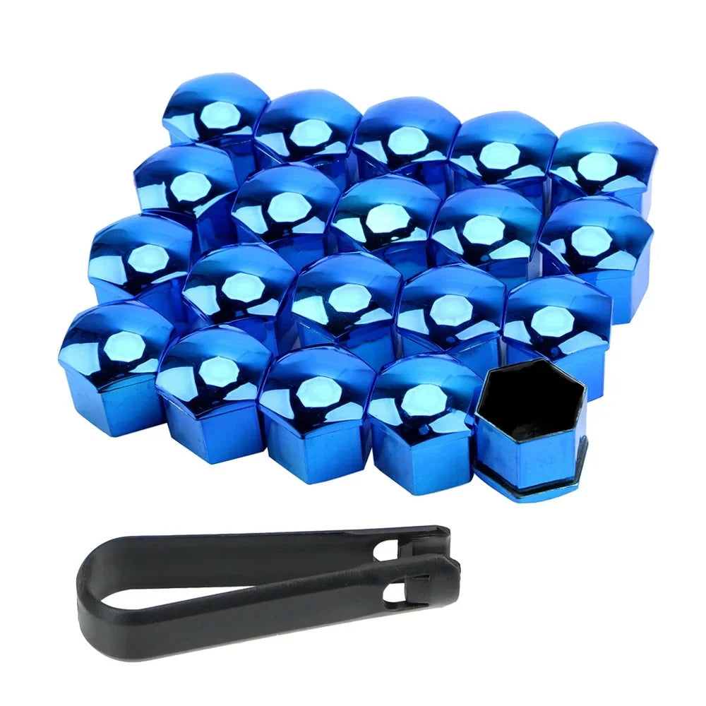 20Pcs/Set 17mm Car Wheel Nut Caps Anti-rust Bolt Rims Covers Auto Hub Screw Cover Exterior Decoration Dust Proof Protection