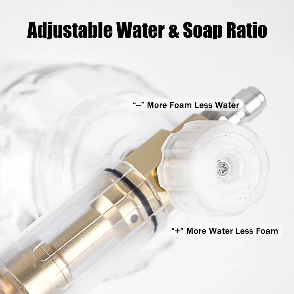 1L Car Washer Water Gun Cleaning Foam Generator Snow Foam Lance 1/4" Quick Release Nozzles for Parkside Karcher Daewoo Lavor