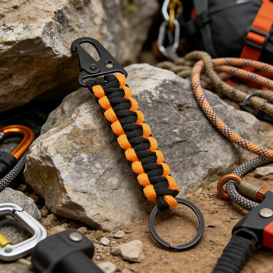 4 Styles Men Paracord Keychain Selected High Quality Outdoor Hiking Umbrella Ropes Adventure Camping Backpack Ornament Pendant