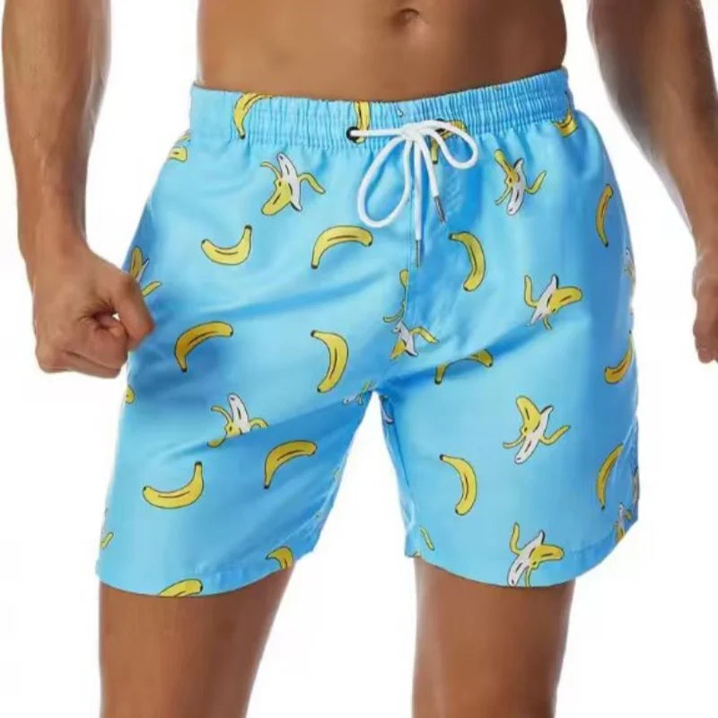 Men 3D Graffiti Print Sport Quick-dry Waterproof Harajuku Surf Trend Loose Casual Vacation Parent-child Beach Short Pants Summer