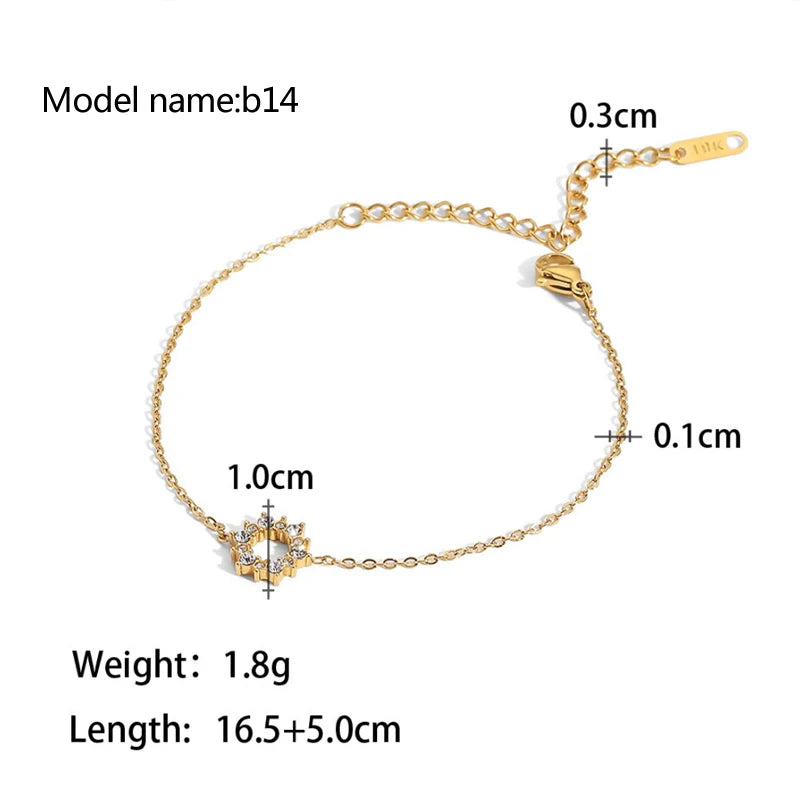 2026 Classic Snake Chain Bracelets Women Trend Gold Plated Stainless Steel Cuban Chain Bracelet Trendy Female Gifts Jewelry