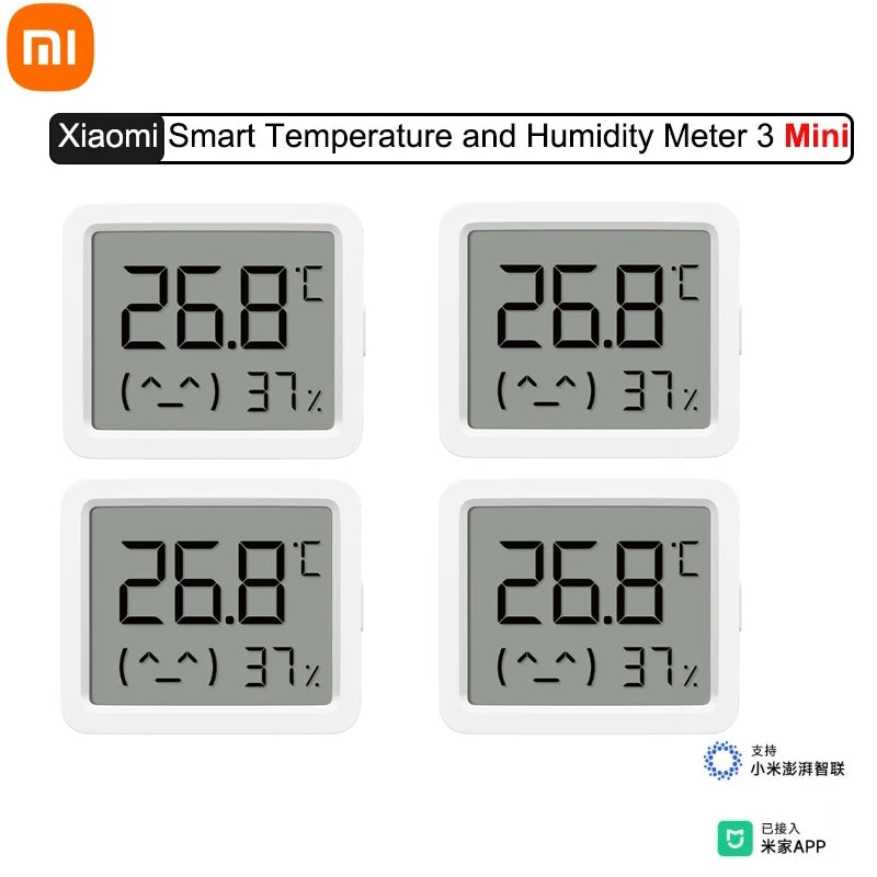 2025 XIAOMI Mijia Smart Temperature Humidity Sensor 3 MINI Bluetooth Electric Digital Hygrometer Humidity Meter For Mi Home APP