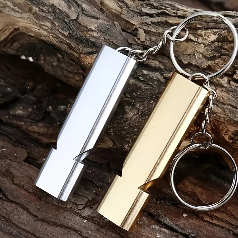 1 portable survival whistle keychain: the perfect EDC device for outdoor camping, travel, hiking, and mountaineering!