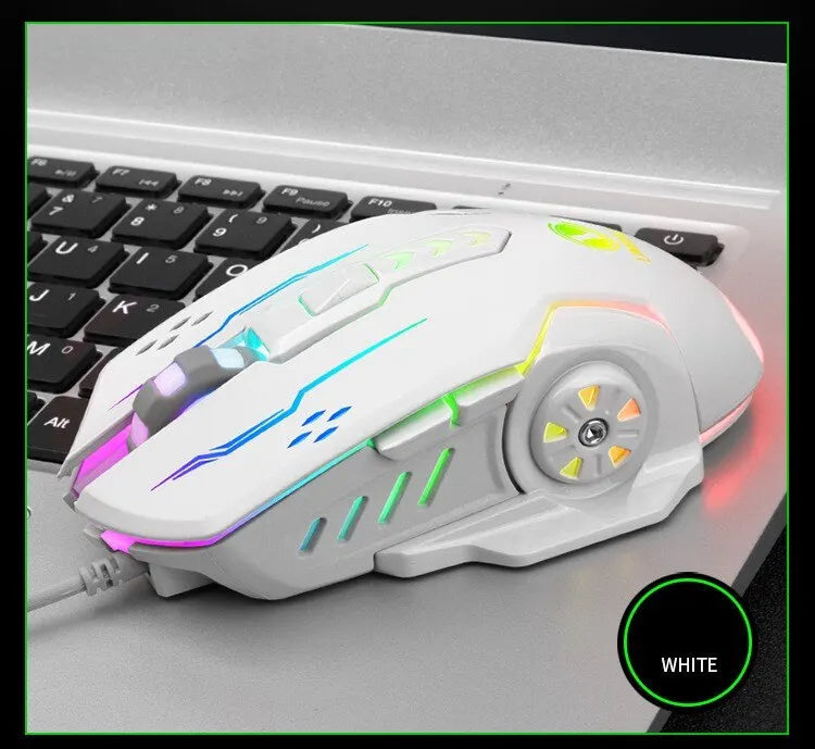 USB Wired Gaming Mouse Mechanical Mice USB Luminous Light Mouse Adjustable Optical Gamer Mouse for PC Computer Game