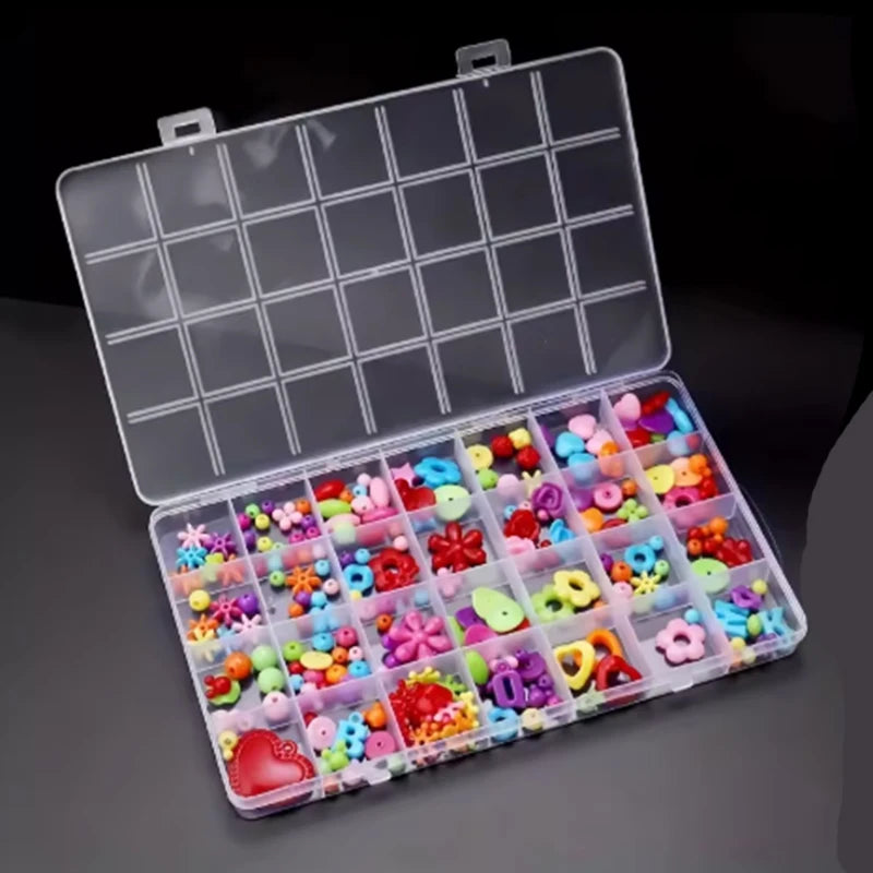 28-Compartment Plastic Organizer Box for Small Items Jewelry Beads Hardware Accessories Separation Tray Storage Container