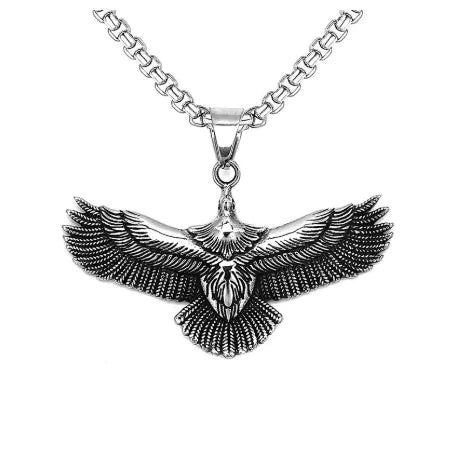 Stainless steel retro eagle hunting necklace titanium steel eagle men's pendant pendant pendant