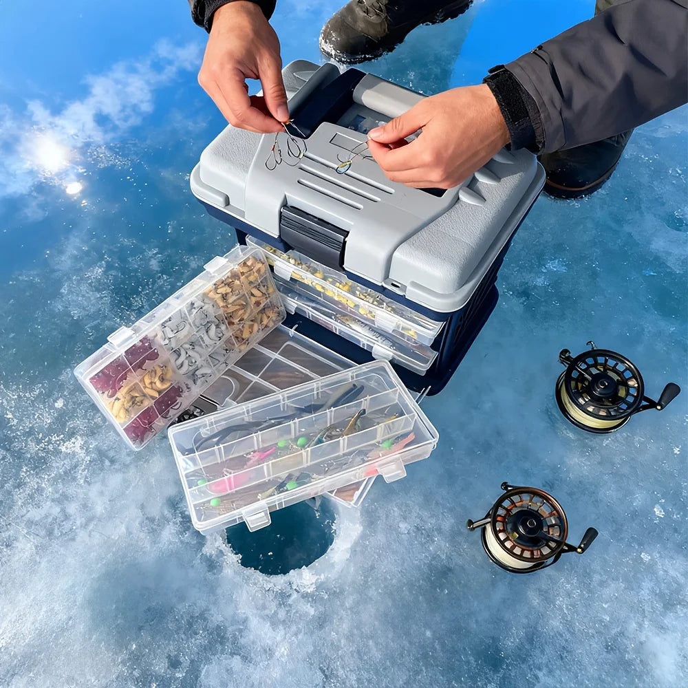 Multifunction Fishing Tackle Box Portable Lure Accessory Storage Box Angling Tool Case Handheld Organizer for Fishing Gear
