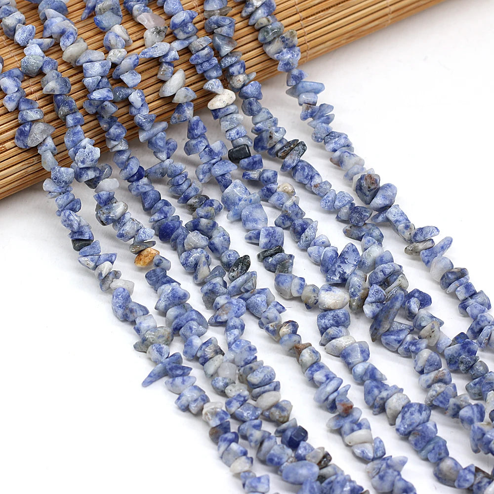 40cm Natural Blue Turquoises Stone Irregular Chips Gravel Loose Beads for Women Bracelet Jewelry Accessories Size 3x5-4x6mm