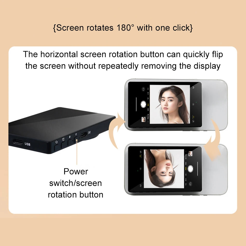 Smartphone Wireless Magnetic Monitor Screen For Smartphone Vlog Live Stream Video Recording Outdoor Selfie Assistanc Screen New