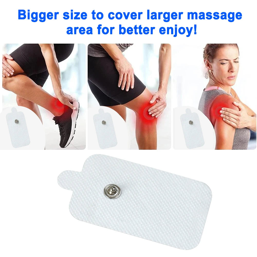 10/20pcs Electrode Pads EMS Muscle Stimulator TENS Pulse Massager Replacement Patch Self Adhesive Reusable Electrode Pads