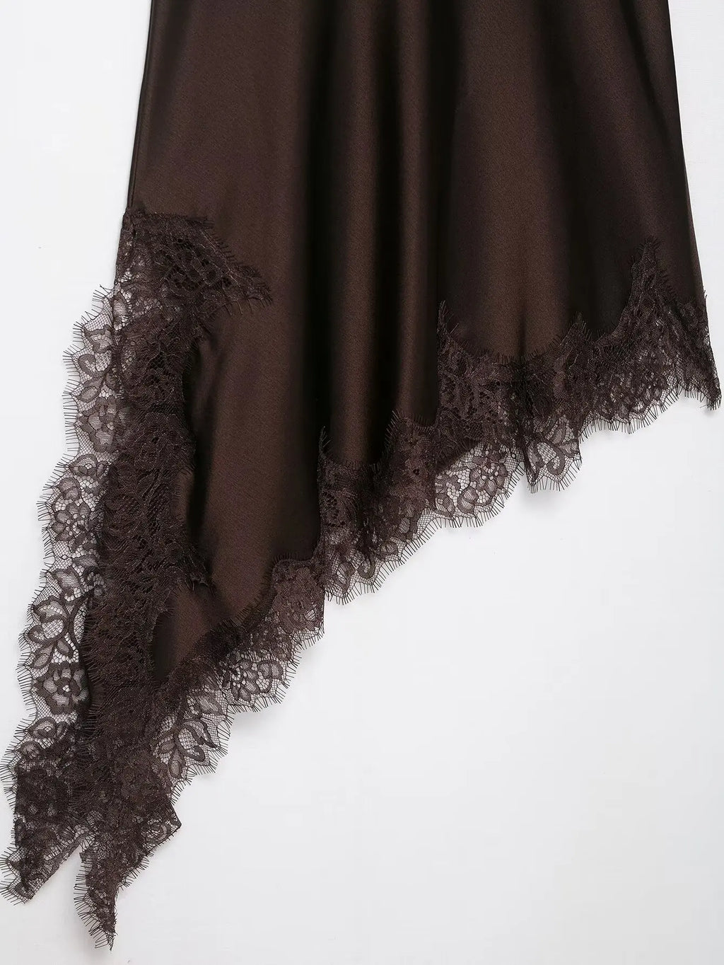 TFMLN Damen sexy Spitzen-Spleiß-Kleider Sommer einfarbig ärmelloses asymmetrisches Kleid rückenfrei schmal Damen Party Sling Minikleid