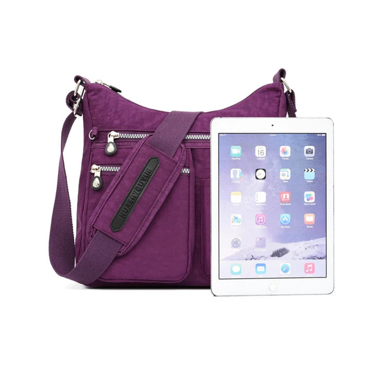Fashion Women Crossbody Bag Nylon Waterproof Handbag Female Simple Shoulder Bag Travel Large Capacity Messenger Bag Purse Bags