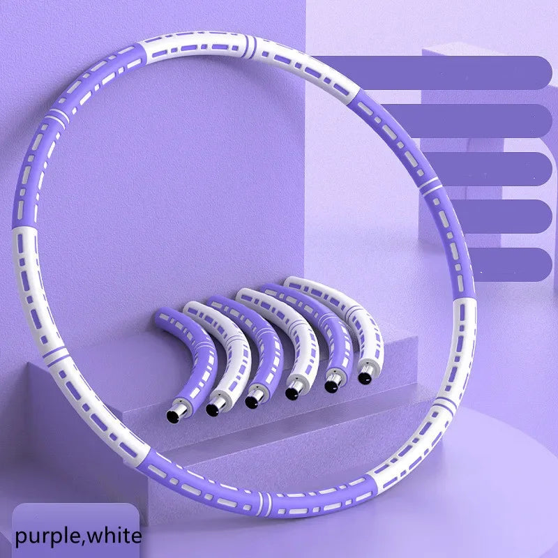6 section Fitness Excercise Yoga Hoops Home workout Sport Circle Slimming Massage Hoop Gym Accessories Bodybuilding Equipment